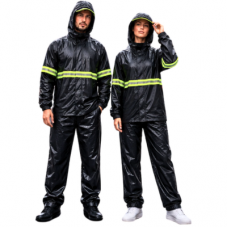 Piloto De Lluvia Impermeable Unisex Negro