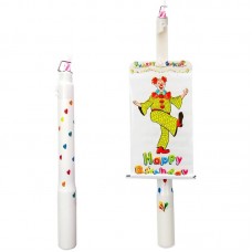 VELA SORPRESA DE PAYASO CON PANCARTA