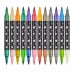MARCADORES DOBLE PUNTA GLITTER X 12