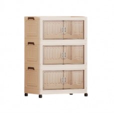 Set X3 Gabinetes Plegables Con Ruedas