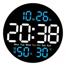 Reloj Digital Redondo De Pared