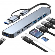Adaptador Hub Multipuerto 8 En 1
