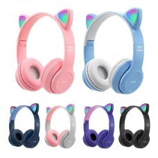 Auricular Bluetooth Con Orejas De Gato Mas Luz Led
