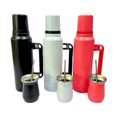 Termo Vacuum Flash 1400ml Con Mate 160ml Y Bombilla