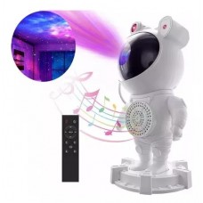 Velador Astronauta Proyector Con Parlante