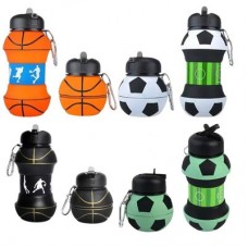 Botella Plegable De Silicona Pelota 550ml