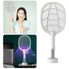 Raqueta Lampara Mata Mosquitos Con Base