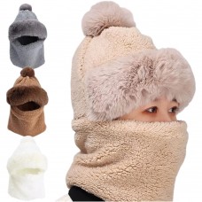 GORRO CON CUELLO CORDERITO