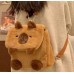 MOCHILA CARTERA PELUCHE CAPIBARA