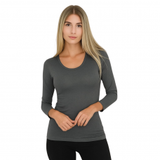 CAMISETA TERMICA MANGA LARGA DAMA GRIS