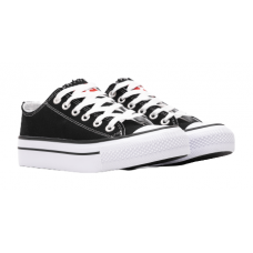 ZAPATILLA FLECHA BASE ALTA NEGRO