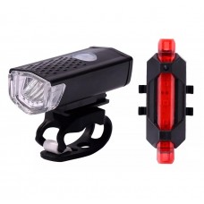 LUZ LED DELANTERA Y TRASERA BICICLETA USB