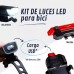 LUZ LED DELANTERA Y TRASERA BICICLETA USB