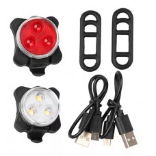 KIT X 2 LUCES LED RECARGABLES BICICLETA