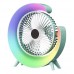 VENTILADOR PORTATIL RECARGABLE CON LUZ RGB