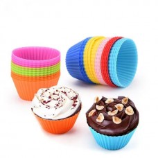 MOLDES INDIVIDUALES SILICONA X 12 PARA CUPCAKES