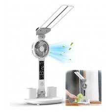 LAMPARA DE ESCRITORIO LED DOBLE CABEZAL + VENTILADOR