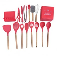 SET X 16 PZAS DE UTENSILIOS SILICONA