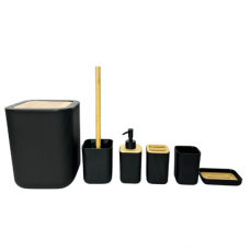SET DE BAÑO 6 PZAS NEGRO