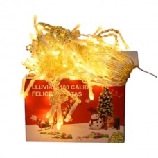 CORTINA LLUVIA LUCES LED X 100 CALIDA