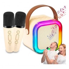 MINI PARLANTE CON 2 MICROFONOS K12